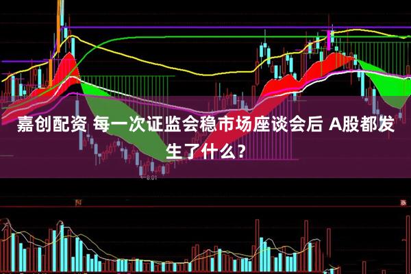 嘉创配资 每一次证监会稳市场座谈会后 A股都发生了什么？